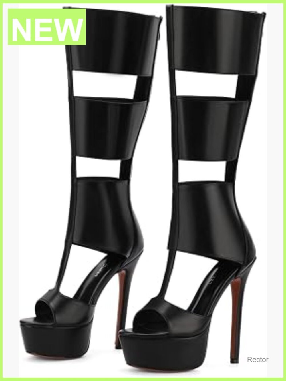 Knee High Platform Sandals Gladiator Open Toe Summer Booties Heeled Sandal